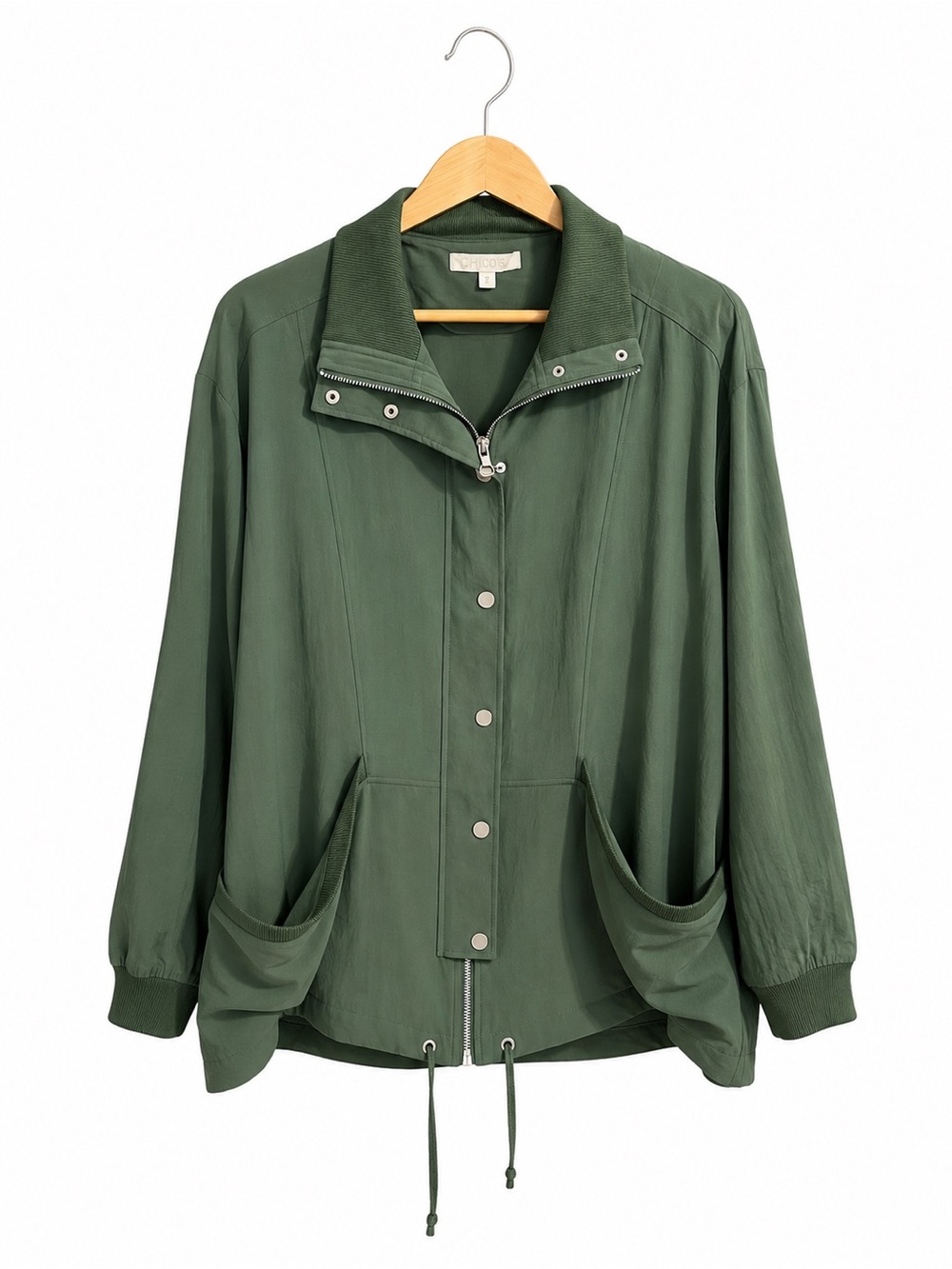Adyson Parker Utility Jacket Olive Green Size XL Lightweight Snap Zip Jacket